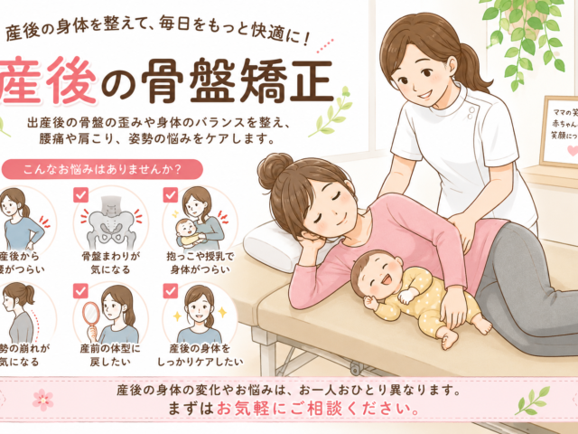 産後の骨盤矯正｜出産後の身体を整えるケア