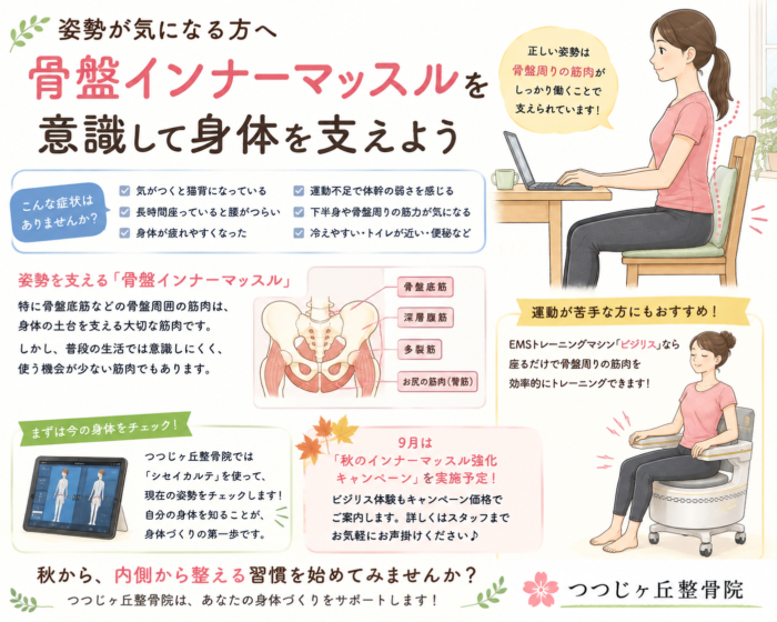 骨盤矯正 インナーマッスル 整骨院