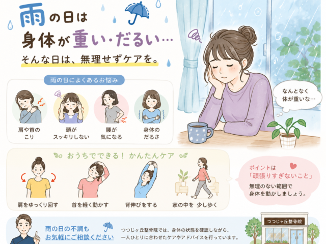 雨の日に身体が重い・だるいと感じたら｜整骨院でできる身体ケア