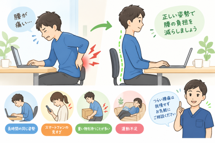 腰痛 姿勢 つつじヶ丘整骨院